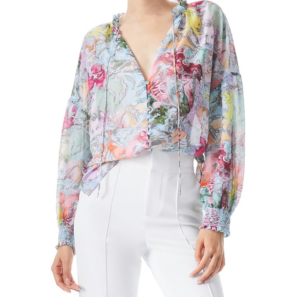 Alice + Olivia x X LOLA SCHNABEL Julius Tunic Blouse - Picture 2 of 10